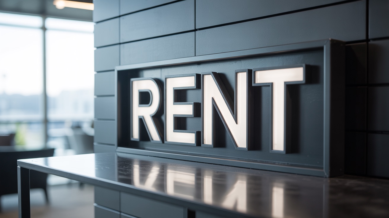 a photograph of a sleek black metal sign phqQ5uw1QNWRkwDeaXelGg ORJL8qQ2QseYlWZuU8TJFA